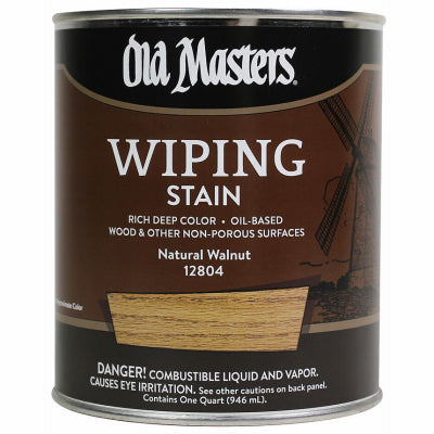 Wiping Stain, Oil-Based, Natural Walnut, 1-Qt.