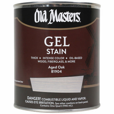 Gel Stain, Oil-Based, Aged Oak, 1-Qt.