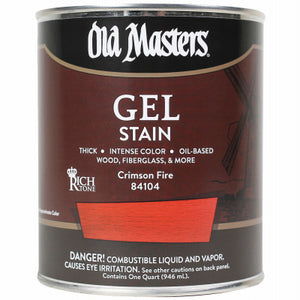 Gel Stain, Oil-Based, Crimson Fire, 1-Qt.