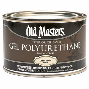 Gel Polyurethane, Oil-Based, Satin, Clear, 1-Pt.