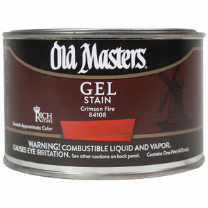 Gel Stain, Oil-Based, Crimson Fire, 1-Pt.