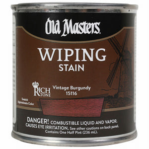 Wiping Stain, Oil-Based, Vintage Burgundy, 1/2-Pt.