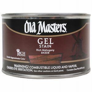 Gel Stain, Oil-Based, Rich Mahogany, 1-Pt.