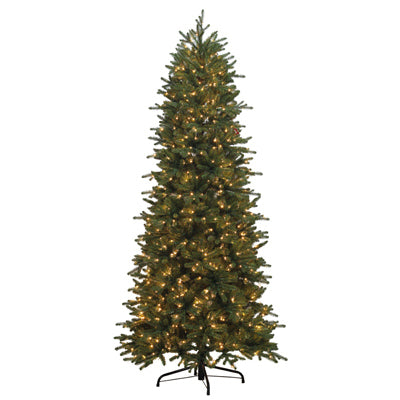 Artificial Pre-Lit Christmas Tree, Slim Asheville Fir, 900 LED Warm White Lights, 7.5-Ft.
