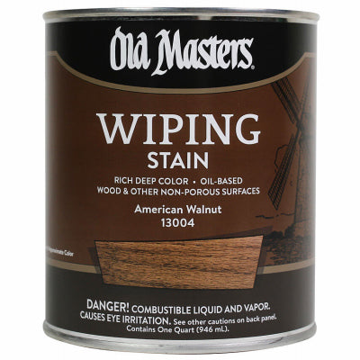 Wiping Stain, Oil-Based, American Walnut, 1-Qt.