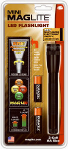 Mini Mag-LED Flashlight Holster Pack, 77-Lumens, 4-Mode, Black Aluminum