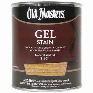 Gel Stain, Oil-Based, Natural Walnut, 1-Qt.