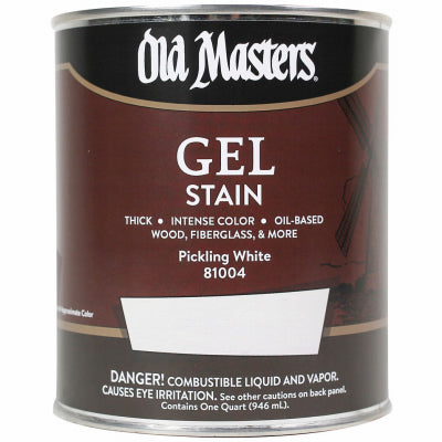 Gel Stain, Oil-Based, Pickling White, 1-Qt.