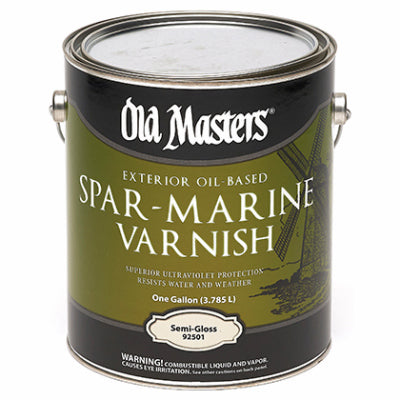 Exterior Spar-Marine Varnish, Oil-Based, Semi-Gloss, Clear, 1-Gallon