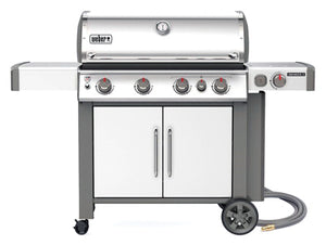 Genesis II S-435 4-Burner Natural Gas Grill, 48,000-BTUs + Side & Sear Burners, Stainless Steel