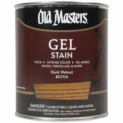 Gel Stain, Oil-Based, Dark Walnut, 1-Qt.