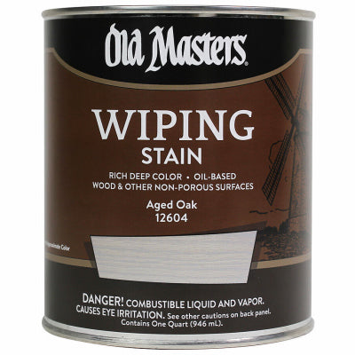 Wiping Stain, Oil-Based, Aged Oak, 1-Qt.