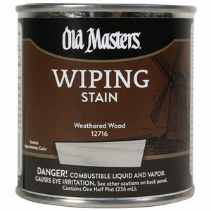 Wiping Stain, Oil-Based, Weathered Wood, 1/2-Pt.