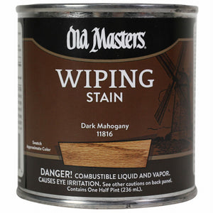 Wiping Stain, Oil-Based, Dark Mahogany, 1/2-Pt.