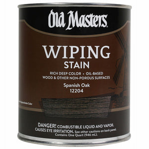 Wiping Stain, Oil-Based, Spanish Oak, 1-Qt.