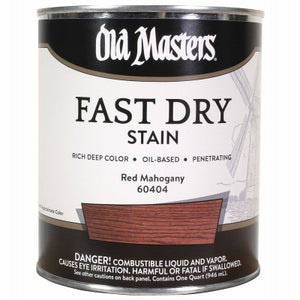 Fast Dry Stain, Oil-Based, Red Mahogany, 1-Qt.