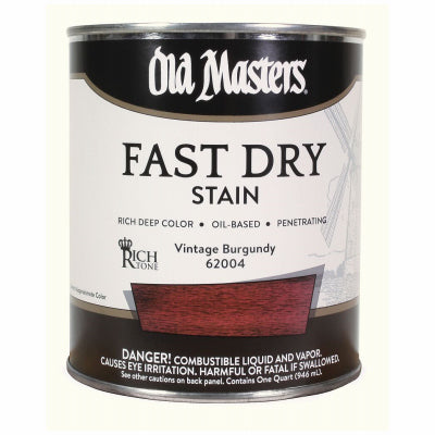 Fast Dry Stain, Oil-Based, Vintage Burgundy, 1-Qt.