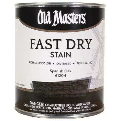 Fast Dry Stain, Oil-Based, Spanish Oak, 1-Qt.