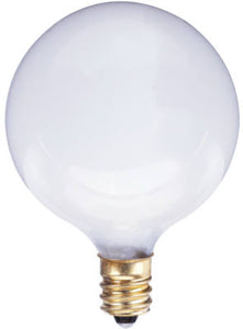 Globe Light Bulbs, White, 40-Watts, 2-Pk.