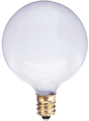 Globe Light Bulbs, White, 40-Watts, 2-Pk.