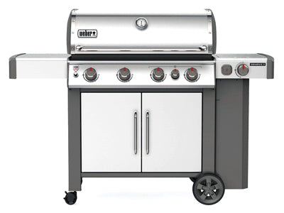 Genesis II S-435 4-Burner LP Gas Grill, 48,000-BTUs + Side & Sear Burners, Stainless Steel