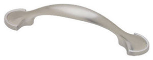 Satin Nickel Half Round Foot Cabinet Pulls, 3-In., 2-Pk.