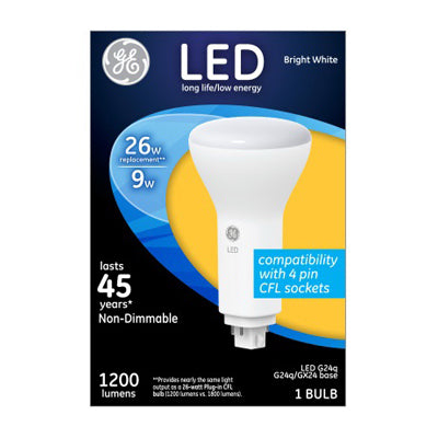 LED Horizontal CFL Replacement, 1200 Lumens, 9-Watt