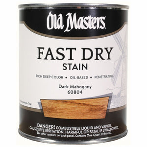 Fast Dry Stain, Oil-Based, Dark Mahogany, 1-Qt.