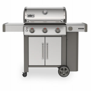 Genesis II S-315 LP Gas Grill, 3 Burners, 39,000 BTUs, Stainless Steel