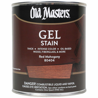 Gel Stain, Oil-Based, Red Mahogany, 1-Qt.