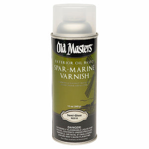 Exterior Spar-Marine Varnish, Spray, Oil-Based, Semi-Gloss, 12.8-oz.