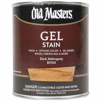 Gel Stain, Oil-Based, Dark Mahogany, 1-Qt.