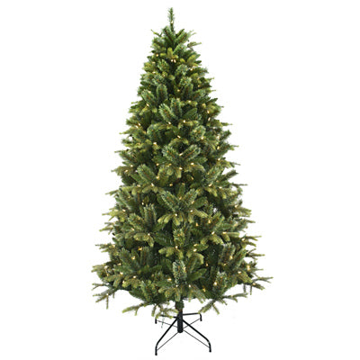 Artificial Pre-Lit Christmas Tree, Cashmere Rocky Mountain, 450 Warm White LED Lights, 7.5-Ft.