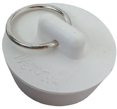 1-1/4-Inch White Rubber Sink Stopper