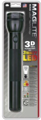Mag-LED Flashlight, 131 lumen, Black Aluminum
