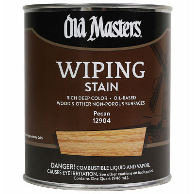 Wiping Stain, Oil-Based, Pecan, 1-Qt.