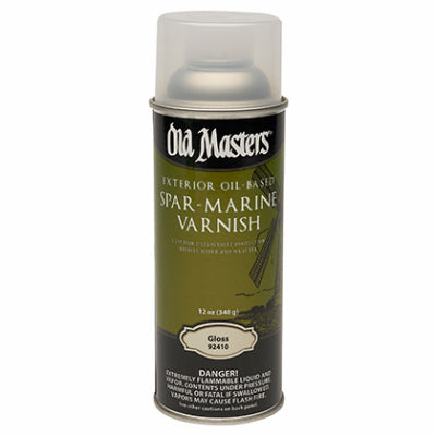 Exterior Spar-Marine Varnish, Spray, Oil-Based, Gloss, 12.8-oz.