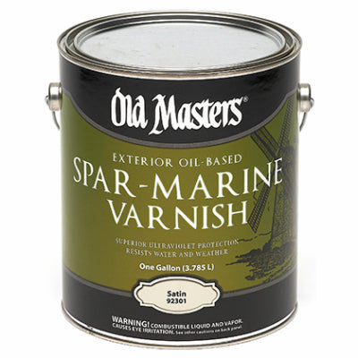 Exterior Spar-Marine Varnish, Oil-Based, Satin, Clear, 1-Gallon