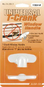 Casement Window "T" Crank Handles, Die-Cast White, 2-Pk.