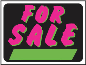 "For Sale" Sign, Plastic, 9 x 12-In.