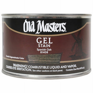 Gel Stain, Oil-Based, Spanish Oak, 1-Pt.