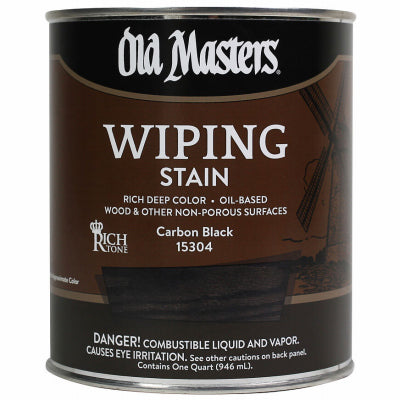 Wiping Stain, Oil-Based, Carbon Black, 1-Qt.