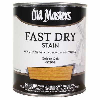 Fast Dry Stain, Oil-Based, Golden Oak, 1-Qt.