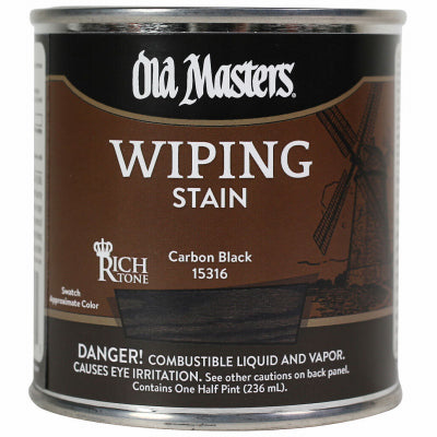 Wiping Stain, Oil-Based, Carbon Black, 1/2-Pt.