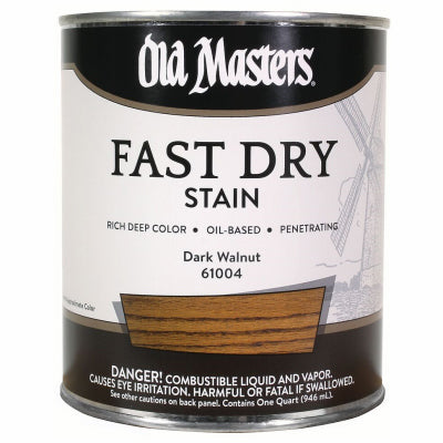 Fast Dry Stain, Oil-Based, Dark Walnut, 1-Qt.