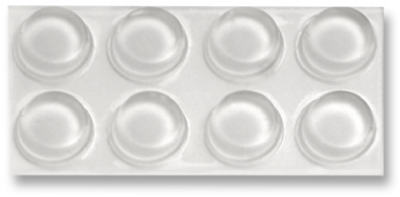 Adhesive Bumpers, Clear, 1/2-In., 8-Pc.