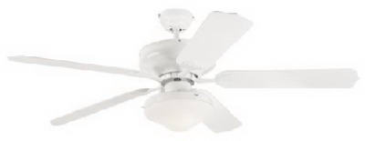 Verandah Outdoor Ceiling Fan, White, 5-Blade, 52-In.