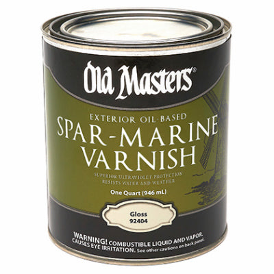 Exterior Spar-Marine Varnish, Oil-Based, Gloss, Clear, 1-Qt.
