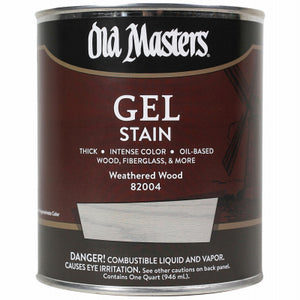 Gel Stain, Oil-Based, Weathered Wood, 1-Qt.