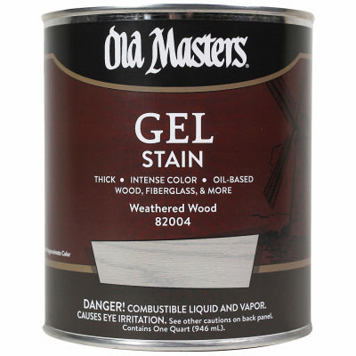 Gel Stain, Oil-Based, Weathered Wood, 1-Qt.